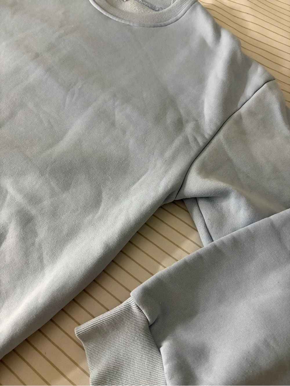 Classic Light Blue Crewneck Pajama Top